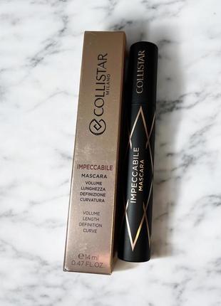 Collistar mascara impeccabile об’ємна туш для вій насиченого чорного кольору 14ml