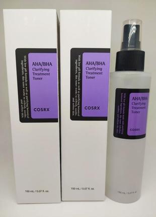 Тонік для обличчя з натуральними кислотами ананаса та вна cosrx — aha/bha clarifying treatment toner тонер