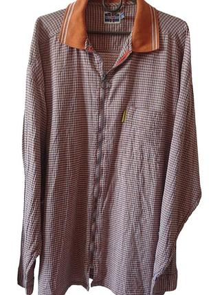 Мужская хлопковая рубашка на змейке