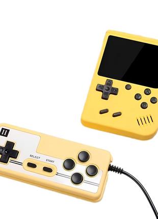 Игровая портативная приставка retro fc 500 в 1 с дополнительным пультом yellow