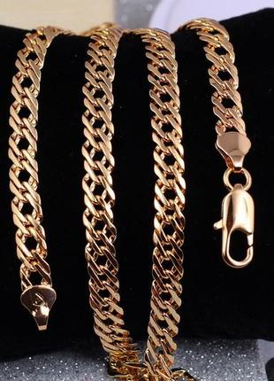 Цепь xuping jewelry ромб 60 см 6 мм золотистая