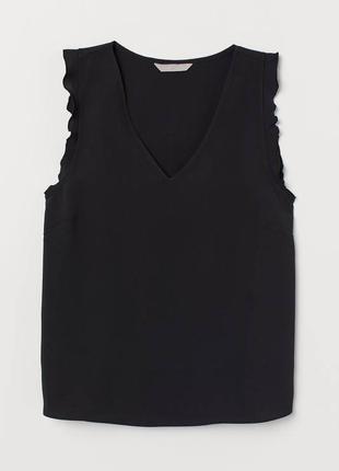 Топ с воланными рукавами h&m