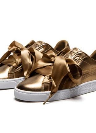 Женские кроссовки кожа, бренда puma basket heart р.36-37