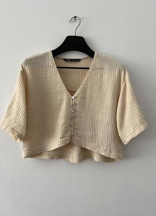 Муслінова блуза сорочка zara