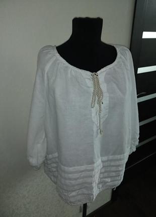 Стильная блуза лен+ хлопок2 фото