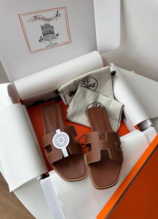 Шлепанцы в стиле hermes oran люкс
