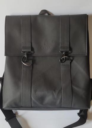 Рюкзак rains backpacks,чорний3 фото
