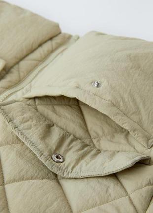 Куртка zara 120 см детская оливковое для девочек стильная удобная