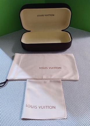 Футляр louis vuitton для сонцезахисних окулярів, шкіряний, коричневий (15,7×7,7×5,8см.).