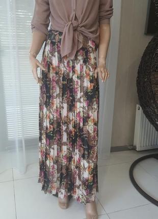 Спідниця довга плессе a.m.n amnesia юбка плессерованная