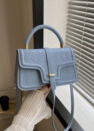 Женская сумка 4354 кросс-боди голубая