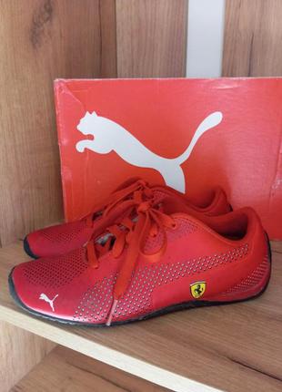 Женские кожаные кроссовки hier puma ferrari натуральная кожа красные спортивные кроссы р. 36/37 осень весна