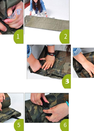 Армійський каремат з подушкою туристичний килимок для походів та кемпінгу5 фото
