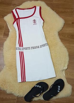 Платье мини   из коттона  prada