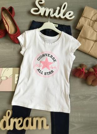 Белая футболка converse на девочку 10/12 лет