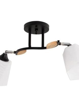 Люстра sirius b n4867/2 bk+wood на 2 плафони