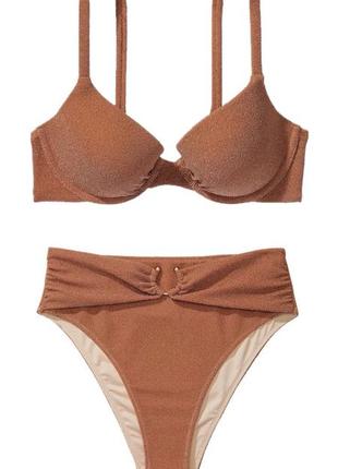 Купальник с шиммером victoria ́s secret pink виктория секрет оригинал