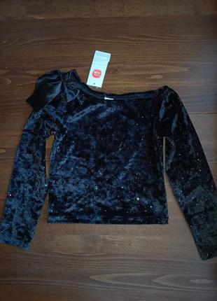 Кофта детская для девочки праздничная бархатная