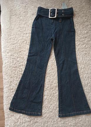 Джинсы, штаны джинсовые клеш