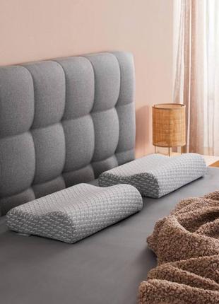 Ортопедична подушка wellpur kvina 30x50x10/7см memory foam air ефект памʼяті