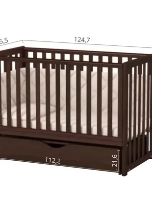 Детская кроватка veres соня лд-13 с маятником орех.