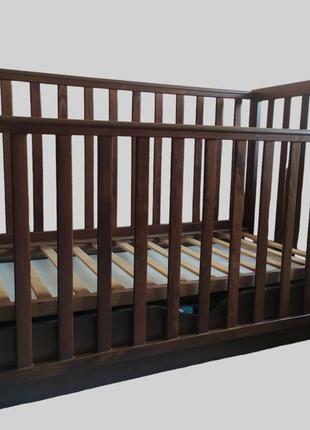 Детская кроватка veres соня лд-13 с маятником орех.