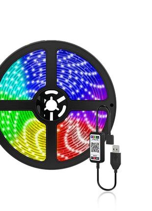 Лента на светодиодах rgb xtrike me ht-5050 usb, 5 м, черная