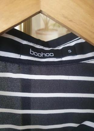 Стильна блуза рубашка шифонова у смужку розмір с5 фото