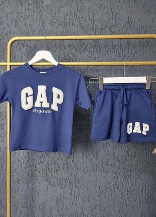 Літній костюм gap футболка і шорти хлопчик1 фото