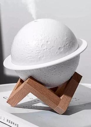 Зволожувач очисник повітря нічник 3 в 1 сатурн компактний з led підсвічуванням 3 режими міні арома лампа4 фото