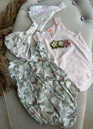 Набор, комплект, боди+косынки, красивые бодики