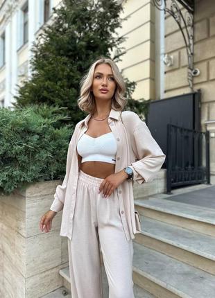 Брючний костюм двійка жатка