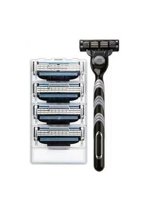 Змінні касети (картридж) gillette mach3 для гоління (4шт набір)