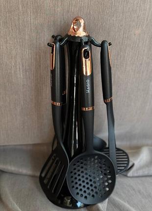 Набір кухонного приладдя пластик 6 пр. чорний