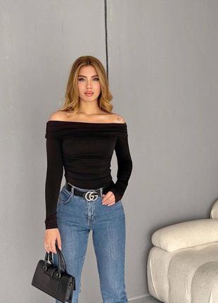 Кофта с открытым плечами 2