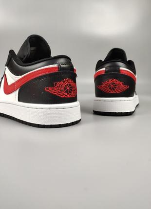 Nike air jordan 1 low black siren red7 фото