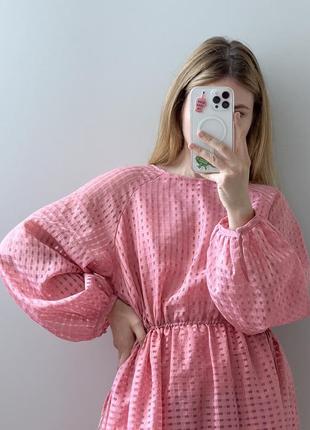 Роскошное ярусное воздушное миди платье h&m xs/34, s/36