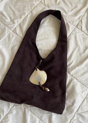 Замшева маленька сумка