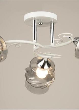 Люстра стельова sirius b n4521/3 wt+ch на 3 плафони