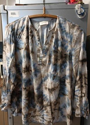 Блузка, віскоза, 50/52р, довжина 69, груди 130, рукава 60см