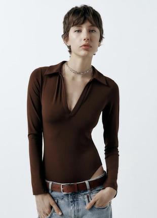 Полиэстеровое боди zara, гладкое новое боди зара, бодик, лонгслив