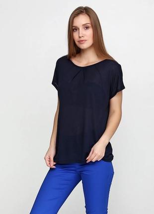 Блуза прямого силуэта, с коротким рукавом united colors of benetton