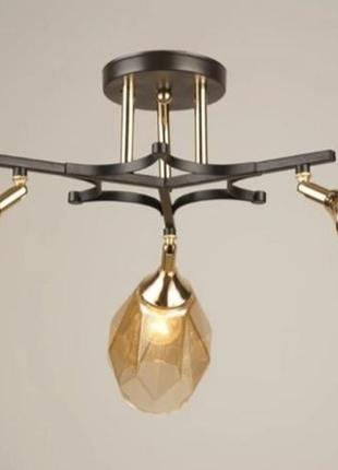 Люстра стельова sirius b n4510/3 coffee+fgd з поворотніми плафонами