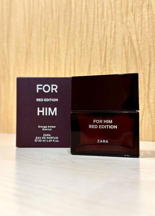Туалетна вода zara for him red edition 50 мл
