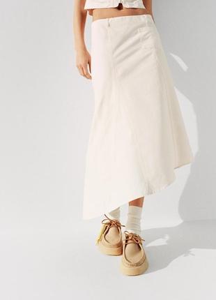 Асимметричная юбка миди от zara, размер xs