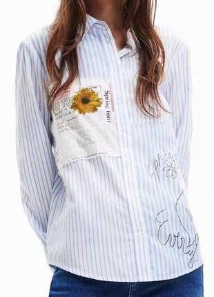 Блузка рубашка со смешанным мотивом от desigual