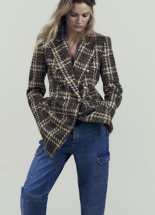 Пиджак пальто zara с пуговицами