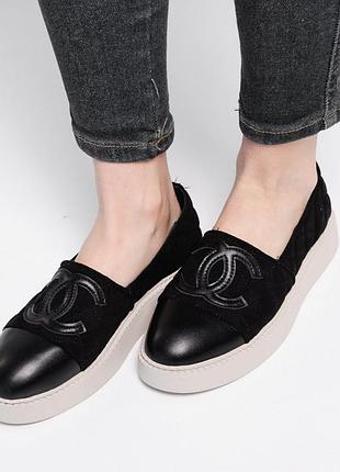 Качественные женские темные лоферы!