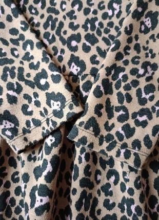 Платье zara демисезонное с леопардовым принтом стильное платье трикотажное3 фото
