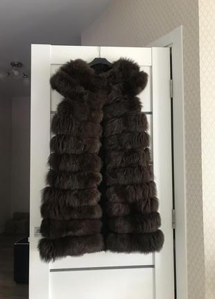 Жилет натуральна песець